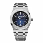 Audemars Piguet Royal Oak “Jumbo” Extra-Thin 16202ST “Blue Dial” Masterpiece Replica