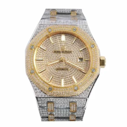 Audemars Piguet Royal Oak “Iced Out Yellow Gold” 15400SR.OO.1220SR.01 Premium Duplicate