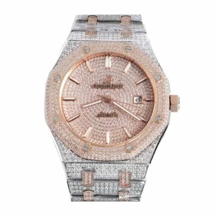AP Royal Oak Iced Out Two-Tone 15400SR.OO.1220SR.01 Master Replica 1:1