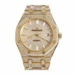Audemars Piguet Royal Oak 15400SR.OO.1220SR.01 “Fully Iced Out” Elite Clone Edition