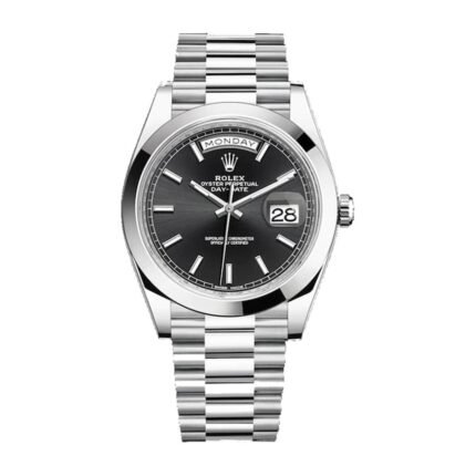 Rolex Day-Date 228206 “Black Diagonal Dial” Premium Copy 1:1