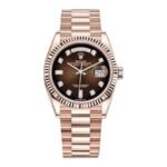 Rolex Day-Date 128235 “Brown Ombre Dial” Top Grade Clone 1:1