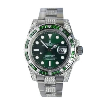 Rolex Submariner 116610LV “Hulk Iced Out” Premium Replica 1:1
